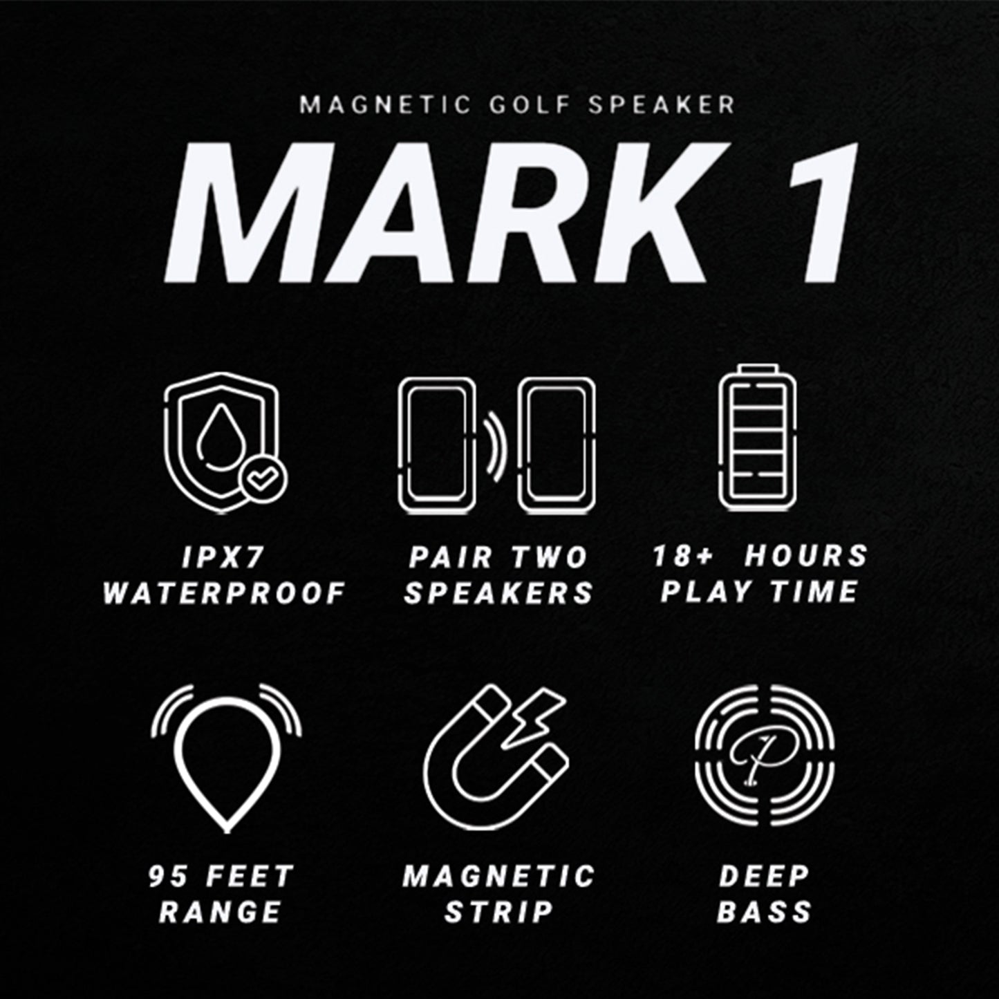 Magnetic Bluetooth Golf Cart Speaker - Mark 1