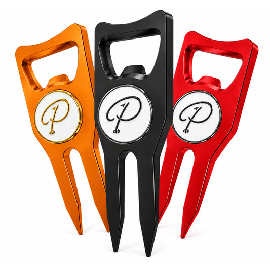 4-in-1 Divot Tool with Magnetic Ball Marker, Bottle Opener & Club Tee, Golf Divot Repair Tool